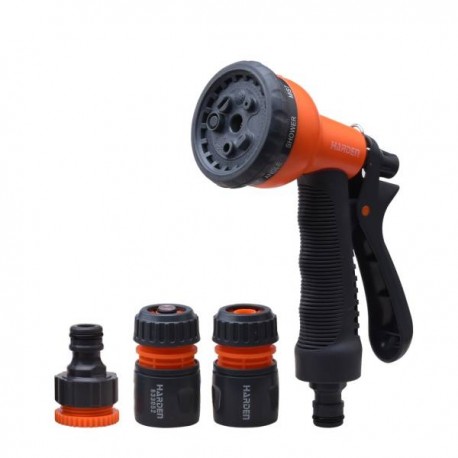 Öntöző készlet 4r. 1/2" 8 funkciós öntözőpisztollyal Harden