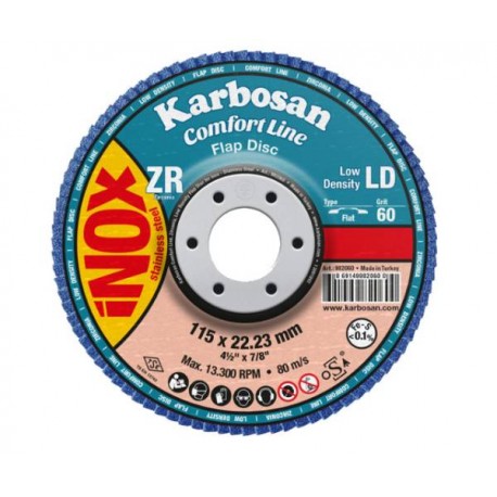 Lamellás csiszoló LD inoxra 115 Karbosan