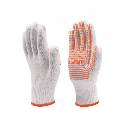 Kesztyű cérna egyoldalon pöttyös XL/10 (10pár/cs) Harden