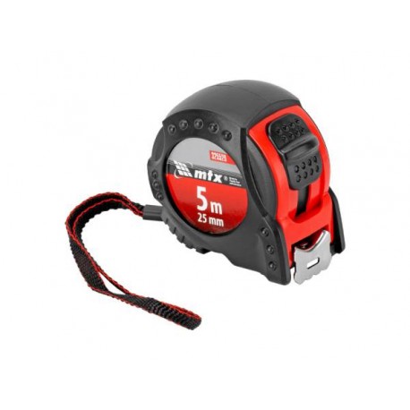 Mérőszalag 5mx25, gumisCE tanúsított MTX