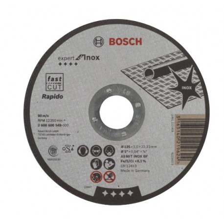 Vágókorong fémre INOX 125x1,0 (25db/cs) Expert BOSCH