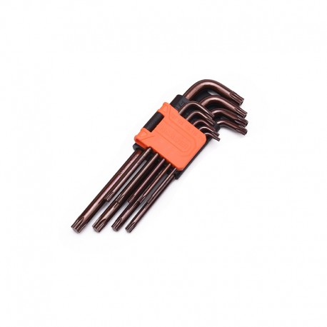 Imbuszkulcs készlet Torx hosszú 9r. T10-T50 Harden