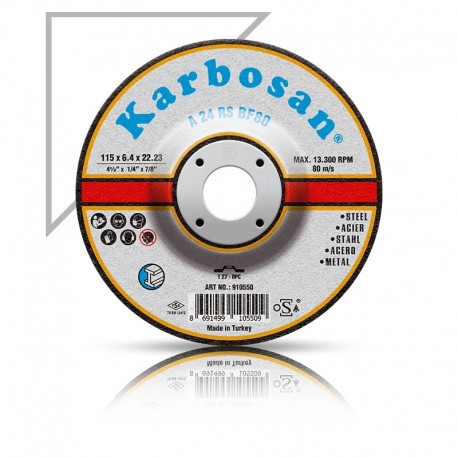 Tisztítókorong fémre 125x 6,4 Karbosan