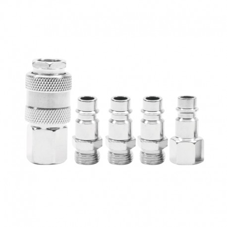 Levegős gyorscsatlakozó készlet 5db 1/4" Harden
