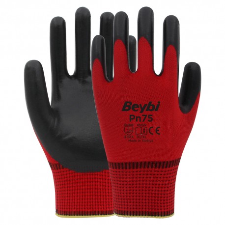 Kesztyű nitril tenyérenmártott Beybi