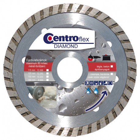 Gyémántvágótárcsa turbo 115 x7x22,23 Centroflex