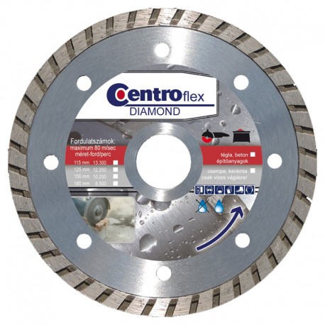 Gyémántvágótárcsa turbo 125 x7x22,23 Centroflex