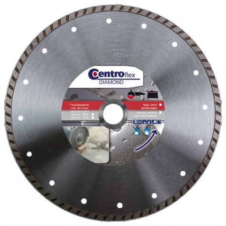 Gyémántvágótárcsa turbo 230 x7x22,23 Centroflex