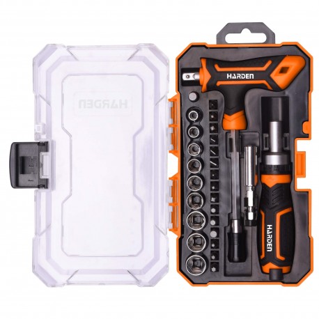 Bit és dugókulcs készlet 1/4" 28r. Harden